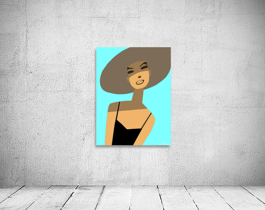 femme hat bg Wall Preview