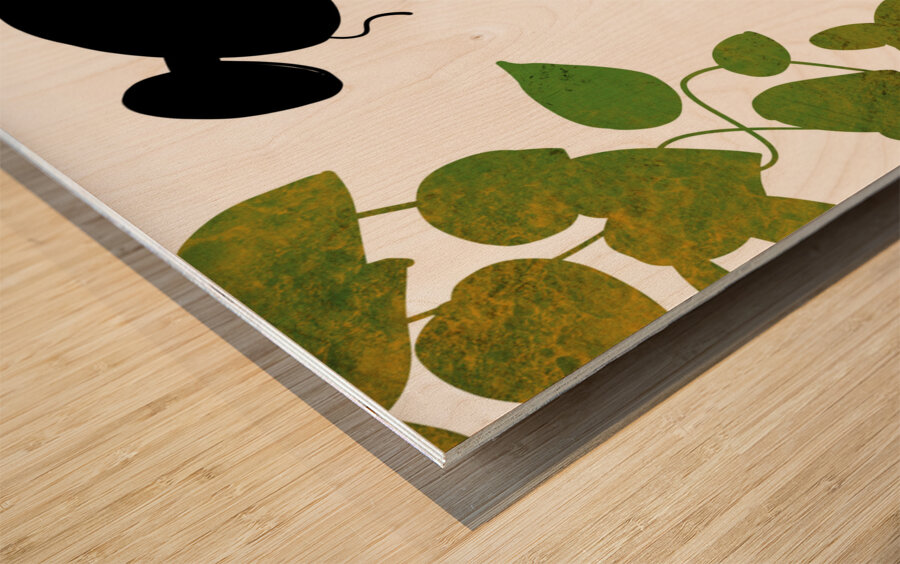 girl & vine Wood print