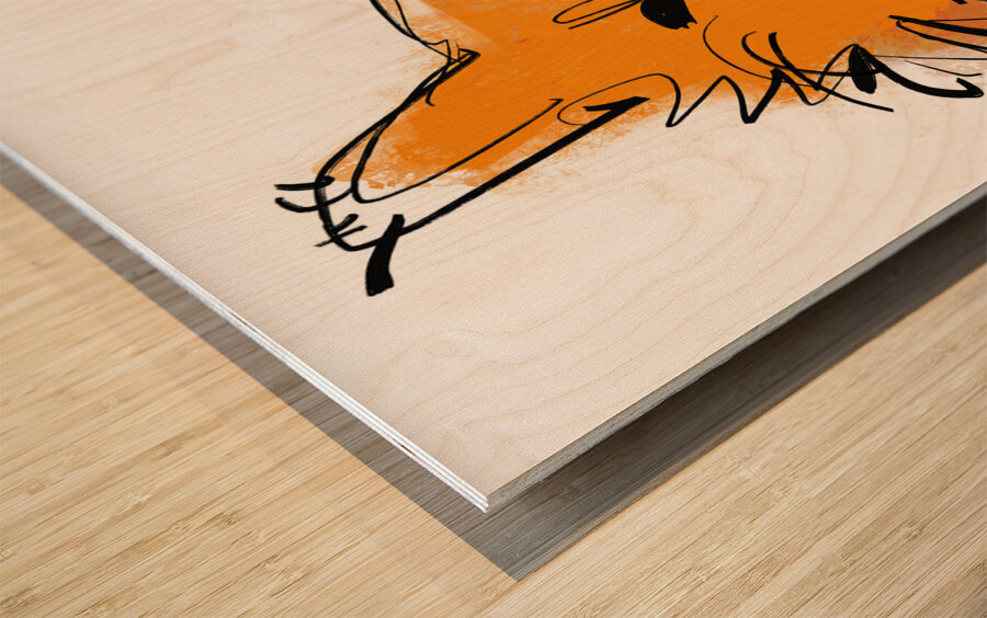Cat Wood print