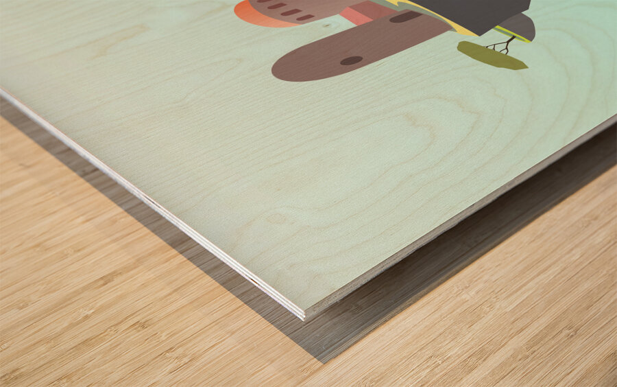 1c floatworld png Wood print