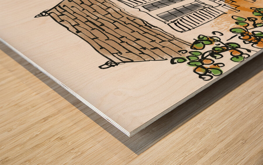 1. Village Wood print