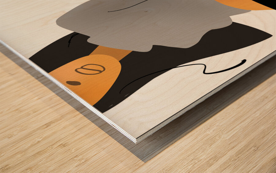 femme two Wood print