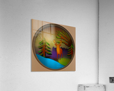 Forest paper cut art Acrylic Print