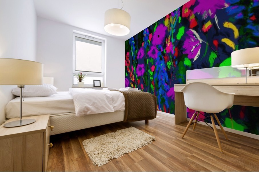 Vivid Floral Mural print