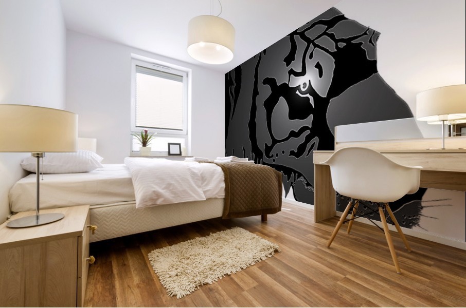 Tiger Head Mural print