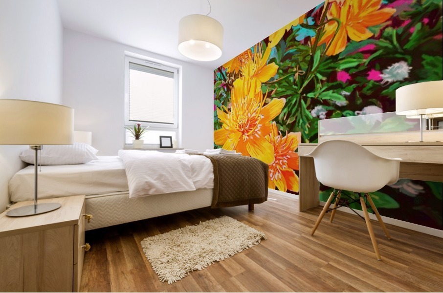 Yellow Flowers Mural print