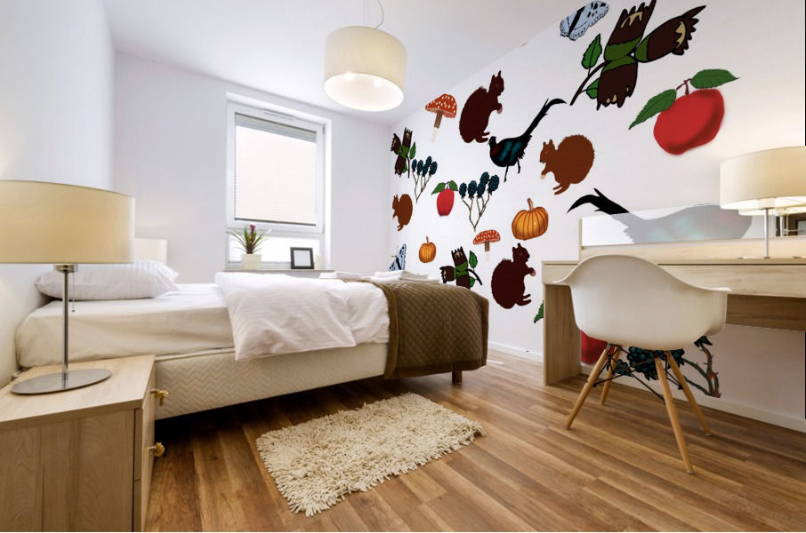 Autumn Pattern Mural print