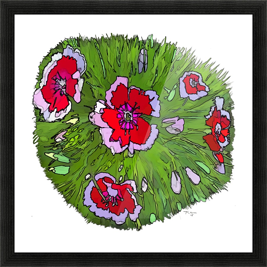 Floral Art Picture Frame print