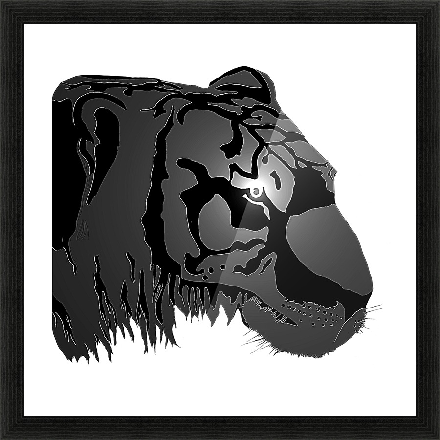 Tiger Head Picture Frame print