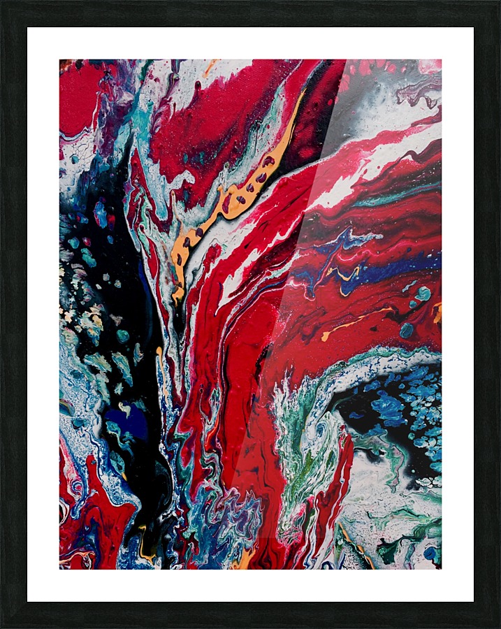 Abstract Red Picture Frame print