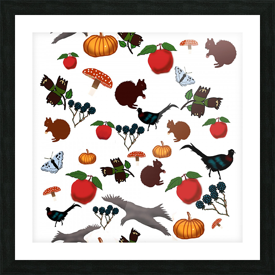 Autumn Pattern Picture Frame print