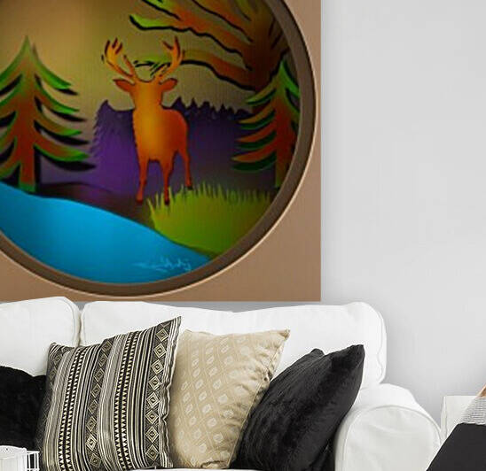 Forest paper cut art Reproduction