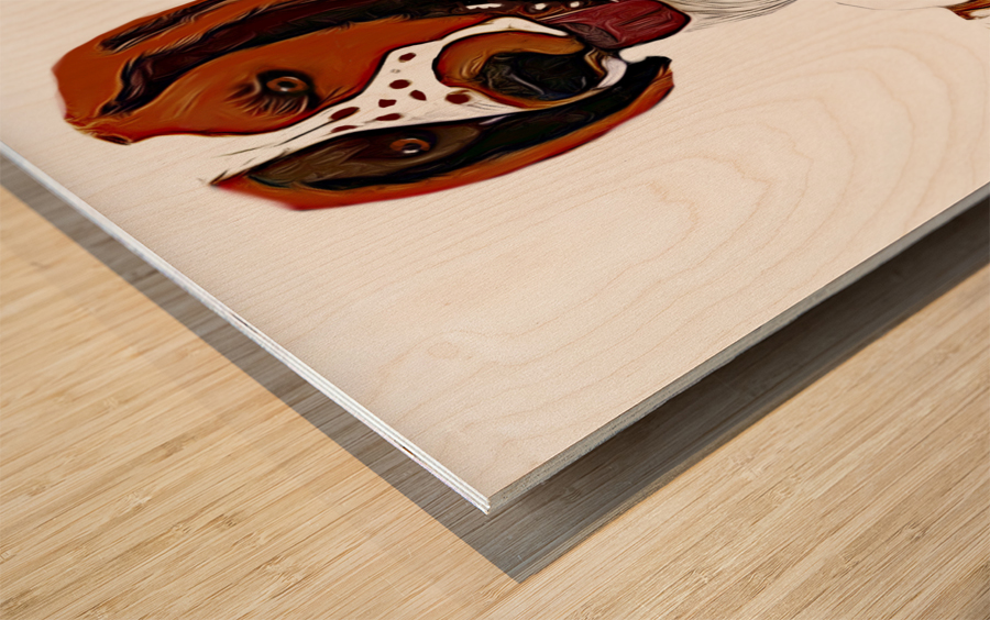 Puppy Love Wood print