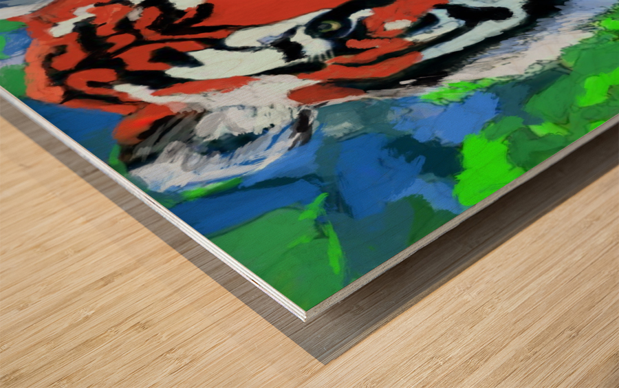 Tiger Art Wood print