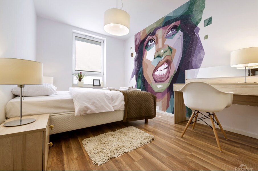 Badu in WPAP style Mural print