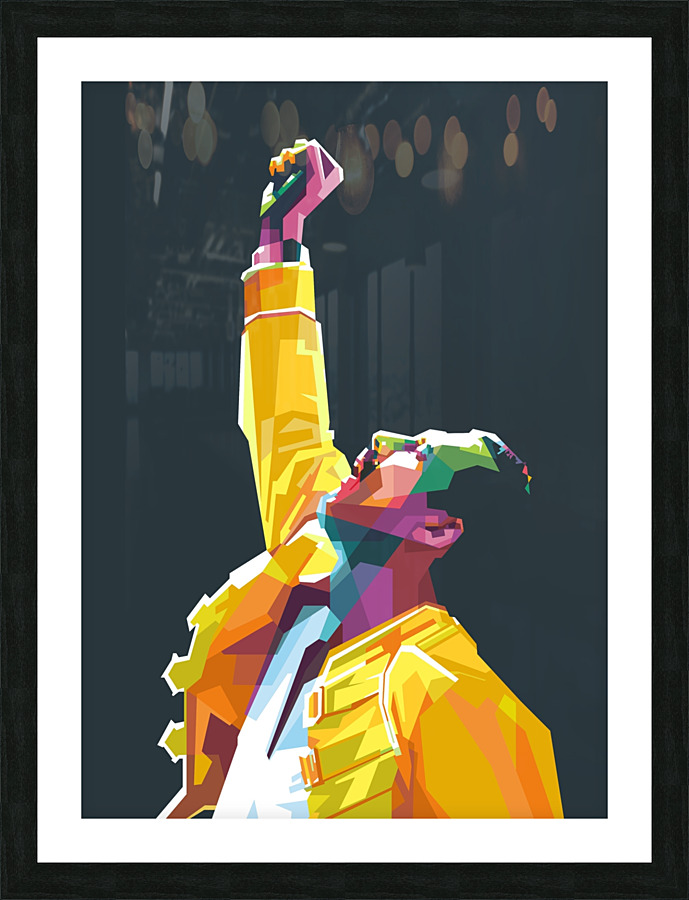 Freddie 4ever WPAP style Picture Frame print