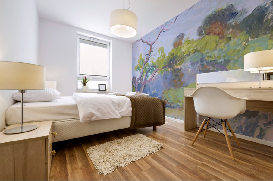 Dying Peach Tree Mural print