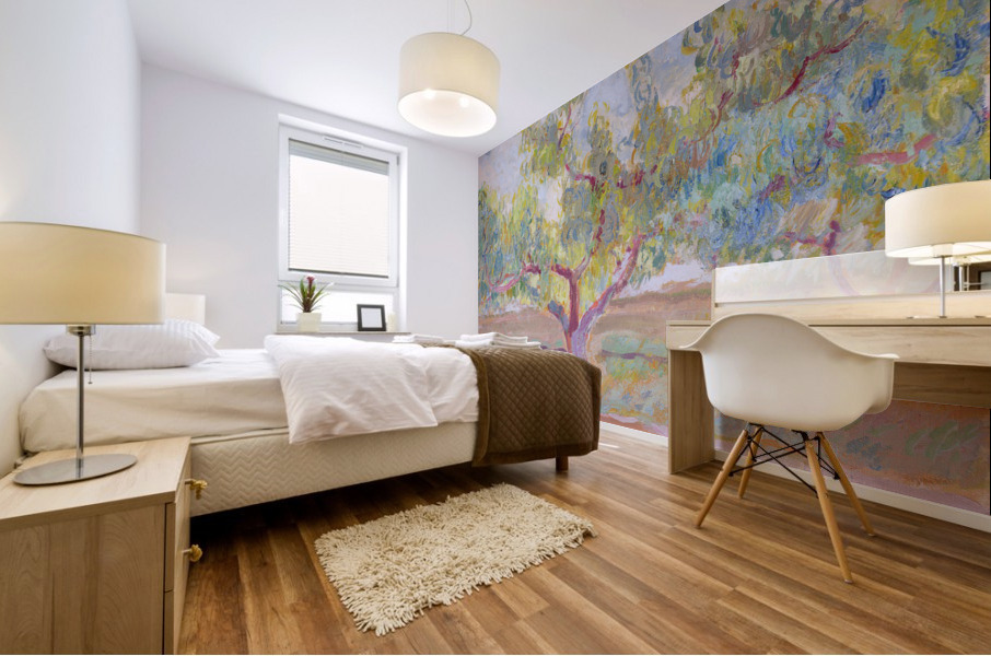 Red Clay Peach Tree Mural print