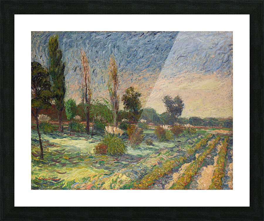 Bean Field & Poplars at Epps Picture Frame print