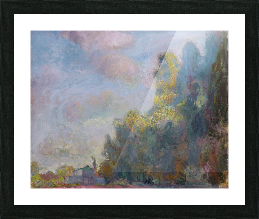 Barn Studio in Shadow - Early Version Picture Frame print