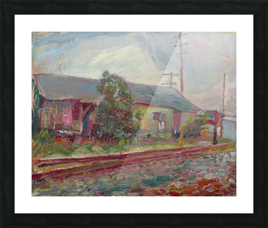 Train Depot  Light  Picture Frame print