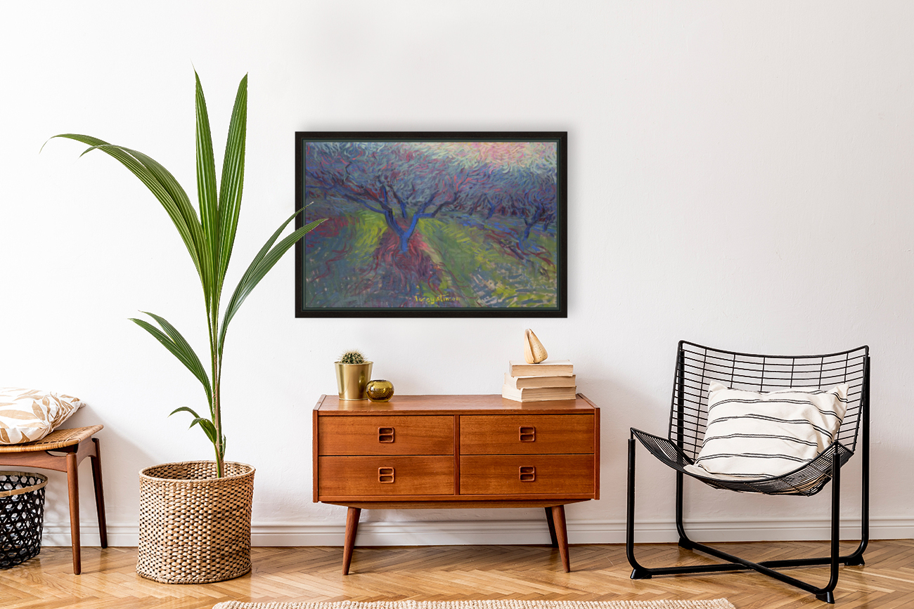 Blue Peach Tree Reproduction