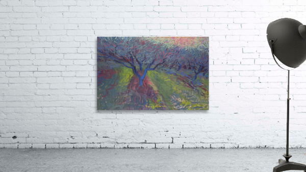 Blue Peach Tree Wall Preview