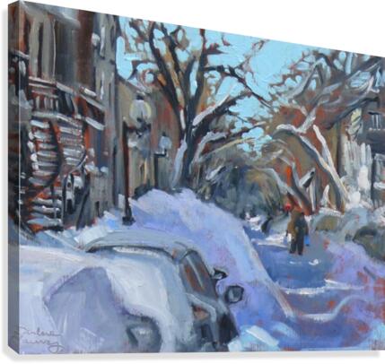 Montreal Winter Scene Canvas Print
