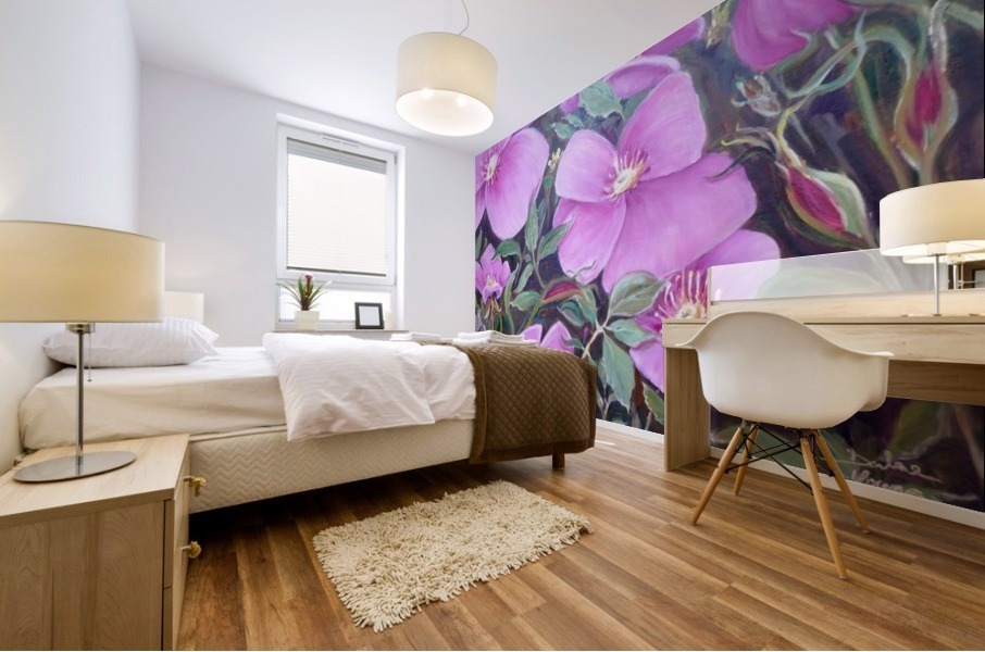 Wild Roses Mural print