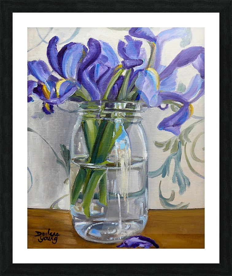 Irises in a Jar Picture Frame print