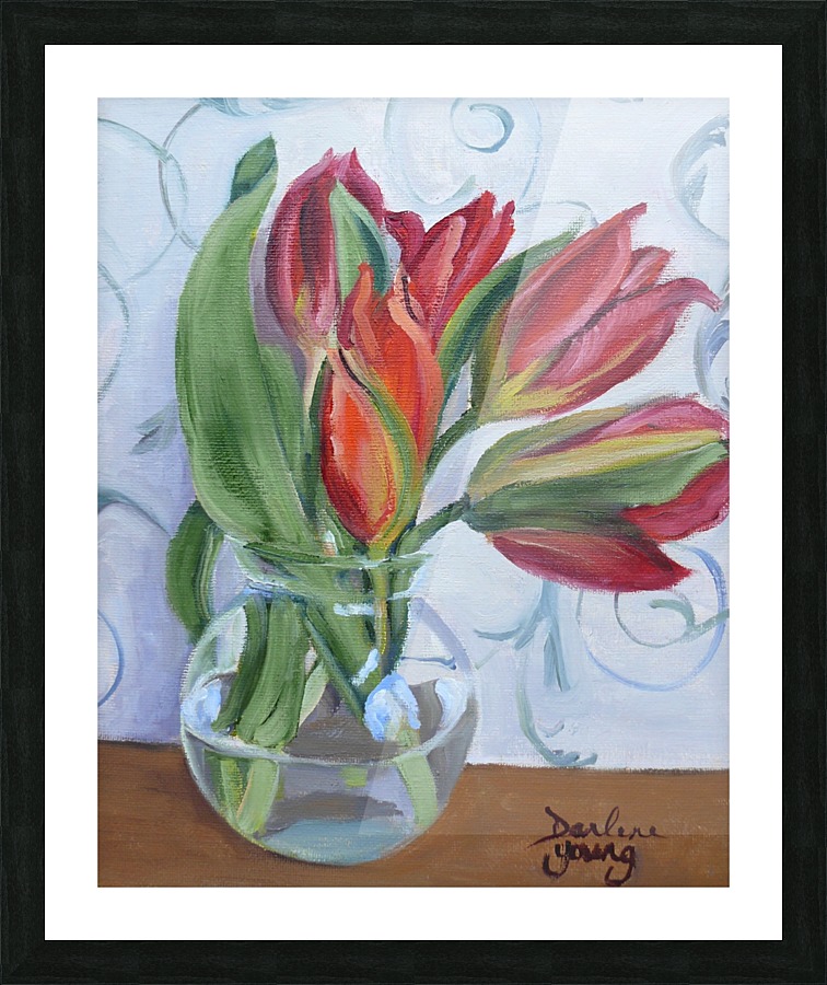 Spring Tulips Picture Frame print