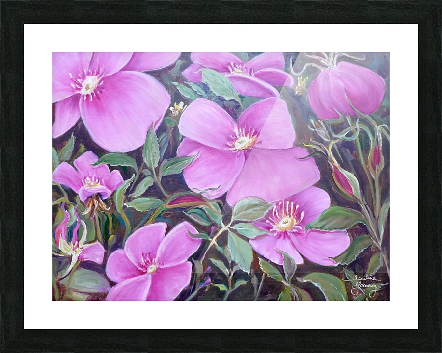 Wild Roses Picture Frame print