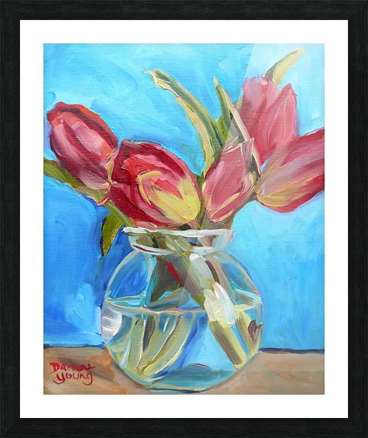Red Tulips Picture Frame print