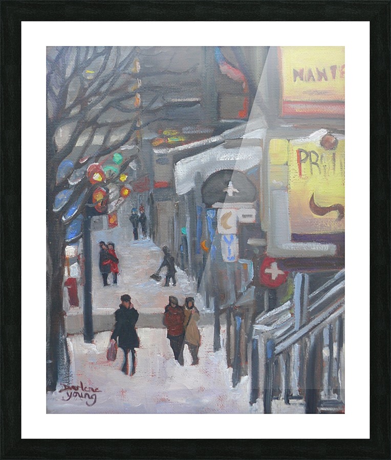 Crescent Street Picture Frame print