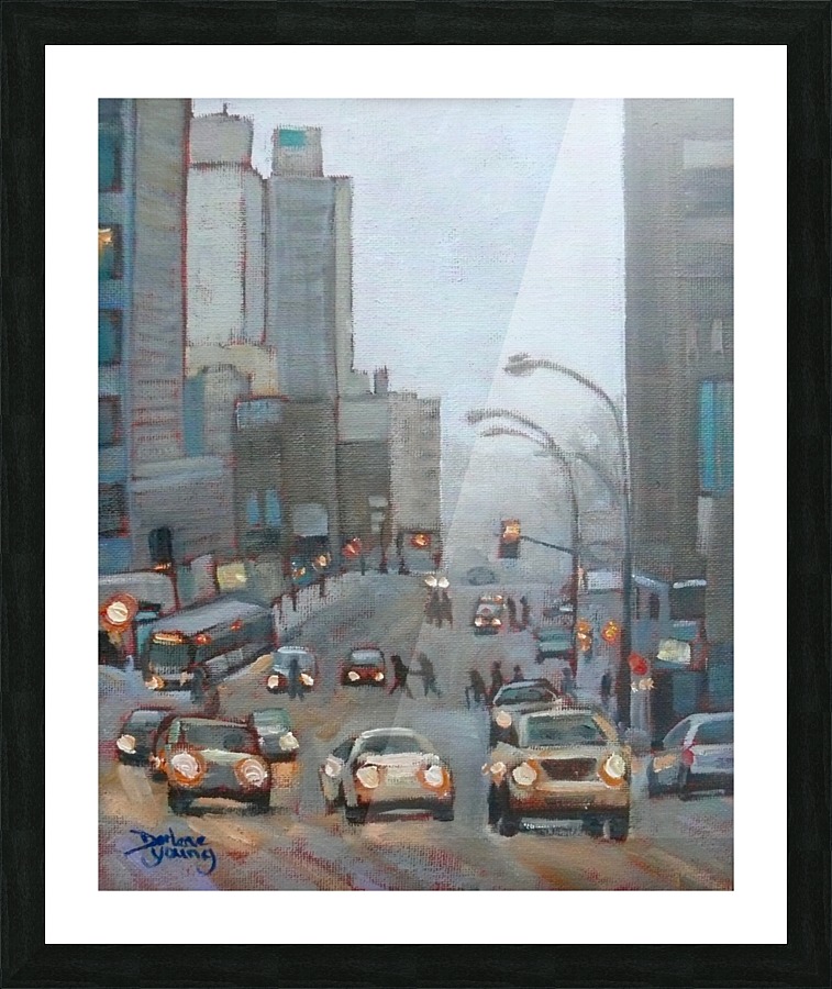 Guy Street Montreal Picture Frame print