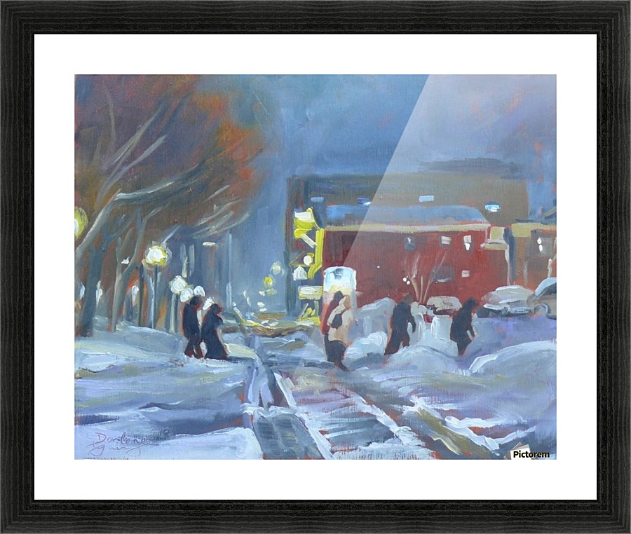 Charlottetown Winter Evening Picture Frame print