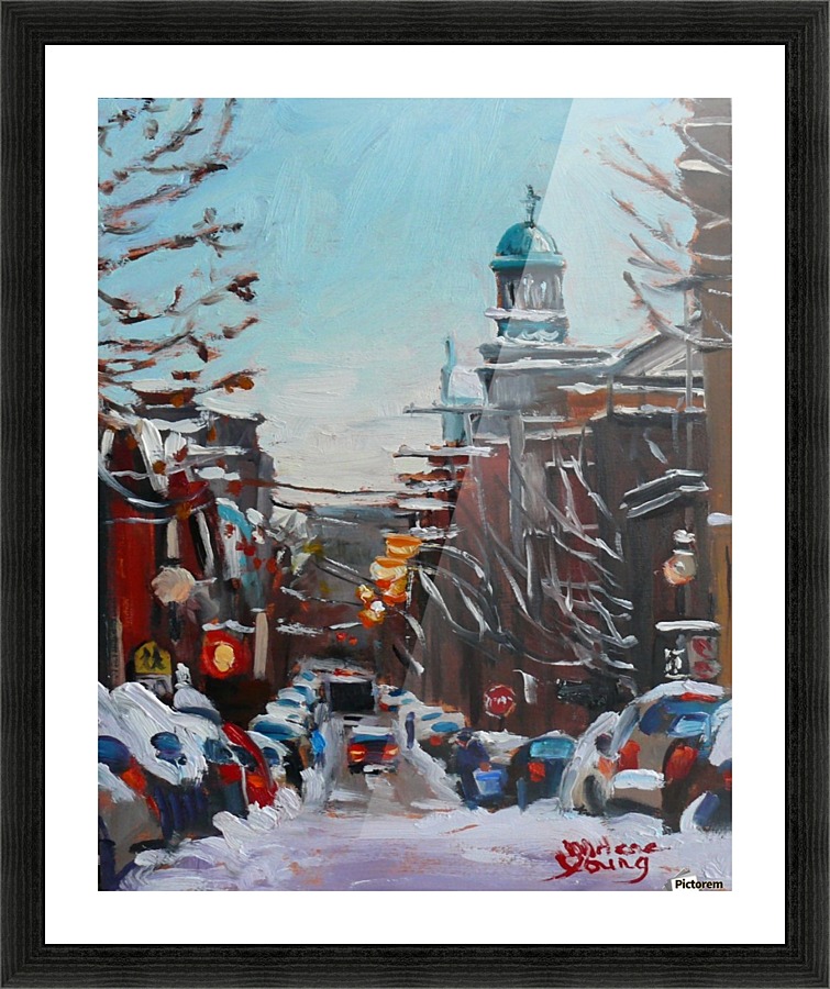 Le Plateau Scene, Winter Picture Frame print