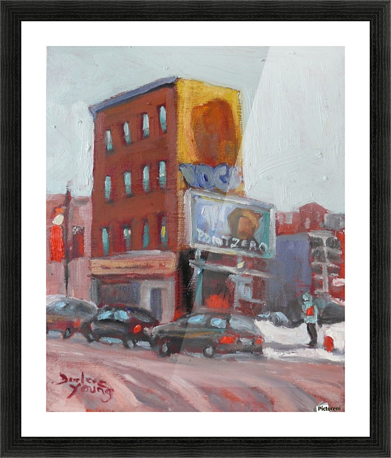 Ste-Catherine Est Scene Picture Frame print