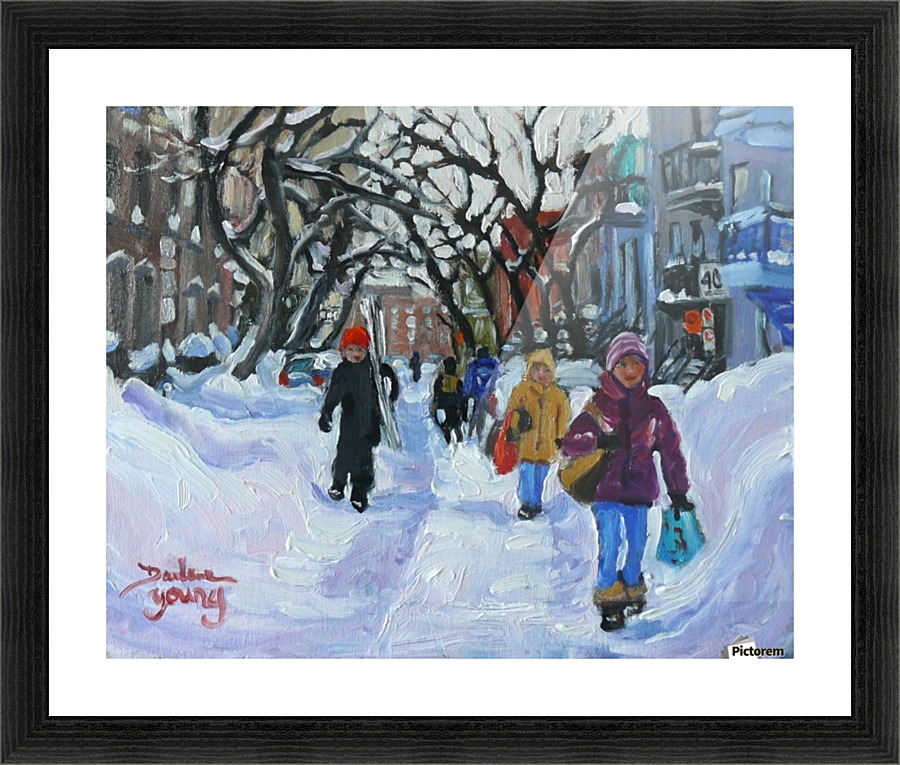Le Plateau, Going Skiing Picture Frame print