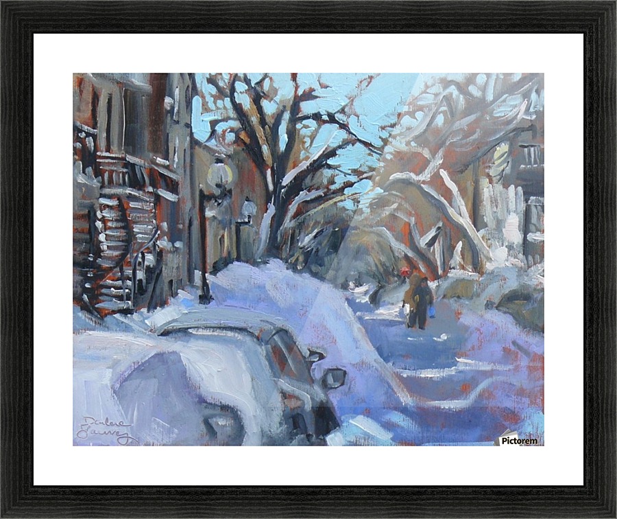 Montreal Winter Scene Picture Frame print