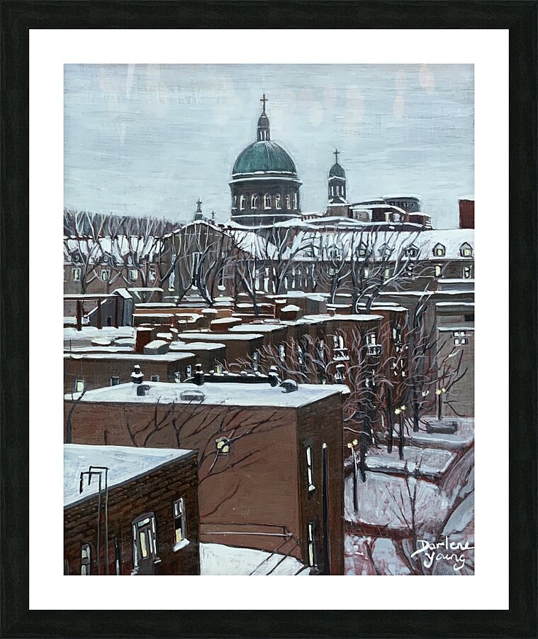 Montreal Rooftops Picture Frame print