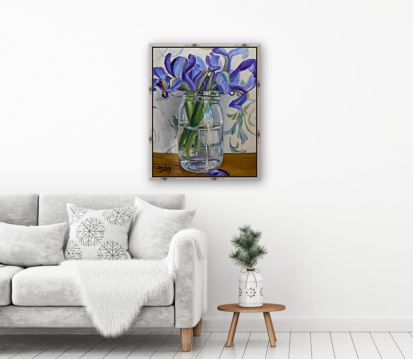 Irises in a Jar Reproduction