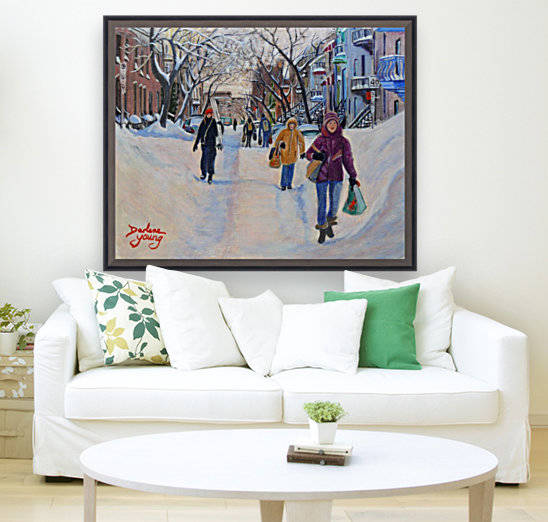 Montreal Scene Griffin Town by Darlene Young Canadian Artist