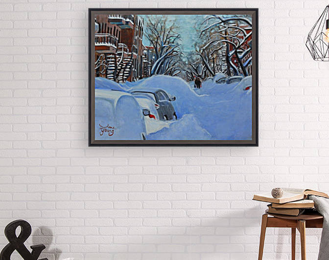 Montreal Winter Street by Darlene Young Canadian Artist