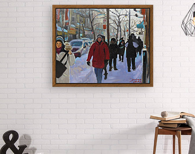 St Catherine Street Montreal by Darlene Young Canadian Artist