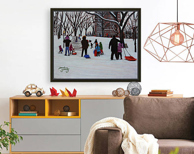 Parc La Fontaine  by Darlene Young Canadian Artist