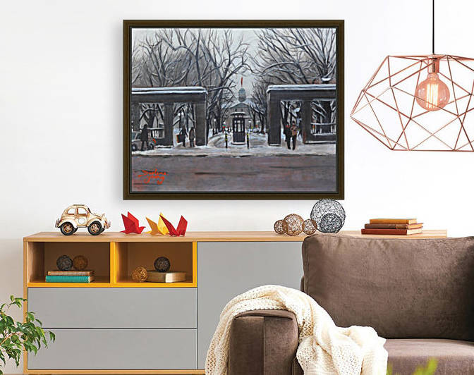 Mcgill University Gates by Darlene Young Canadian Artist