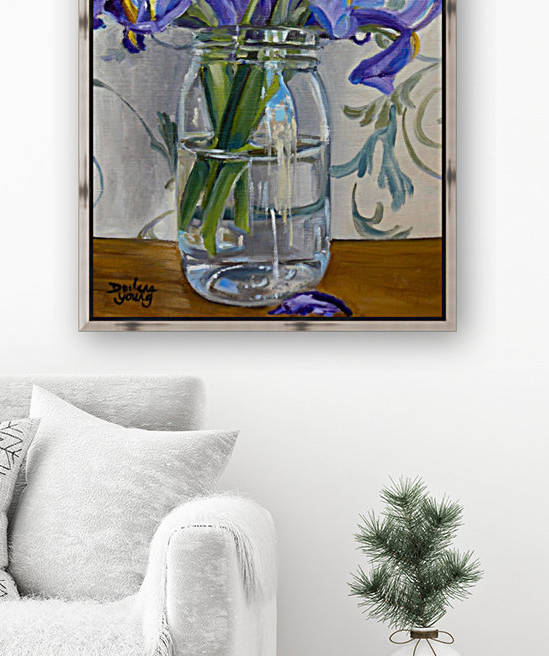 Irises in a Jar by Darlene Young Canadian Artist