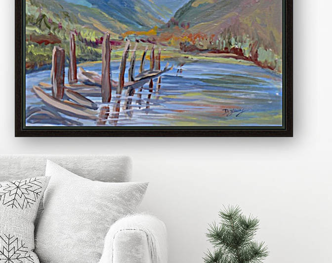 St Mary Lake by Darlene Young Canadian Artist
