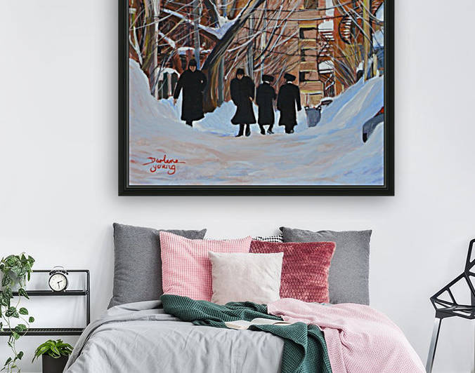Shabbat Outremont Lane by Darlene Young Canadian Artist